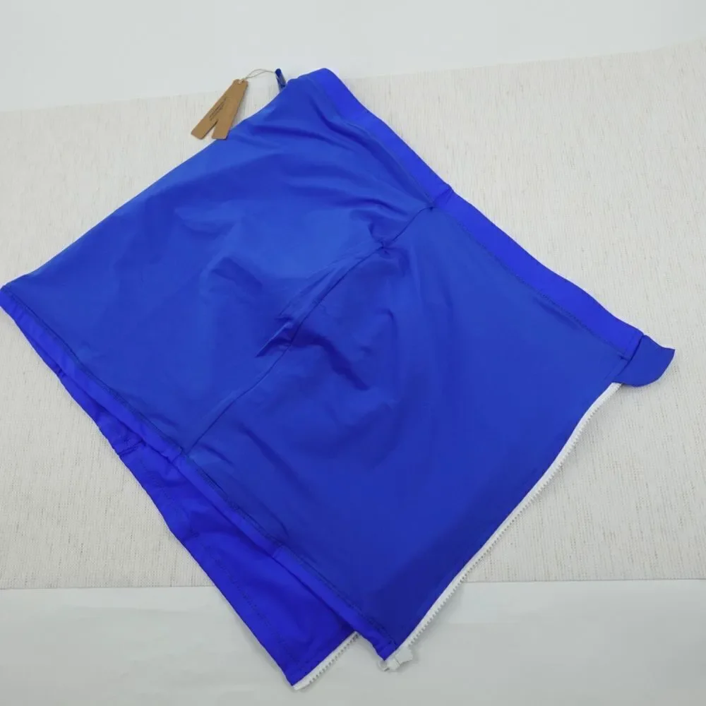 Skims Swim Sporty Mini‎ Skirt Womens 3X Cobalt Front Zipper